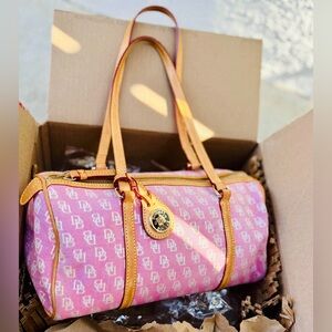 Dooney & Bourke Pink and Tan Satchel